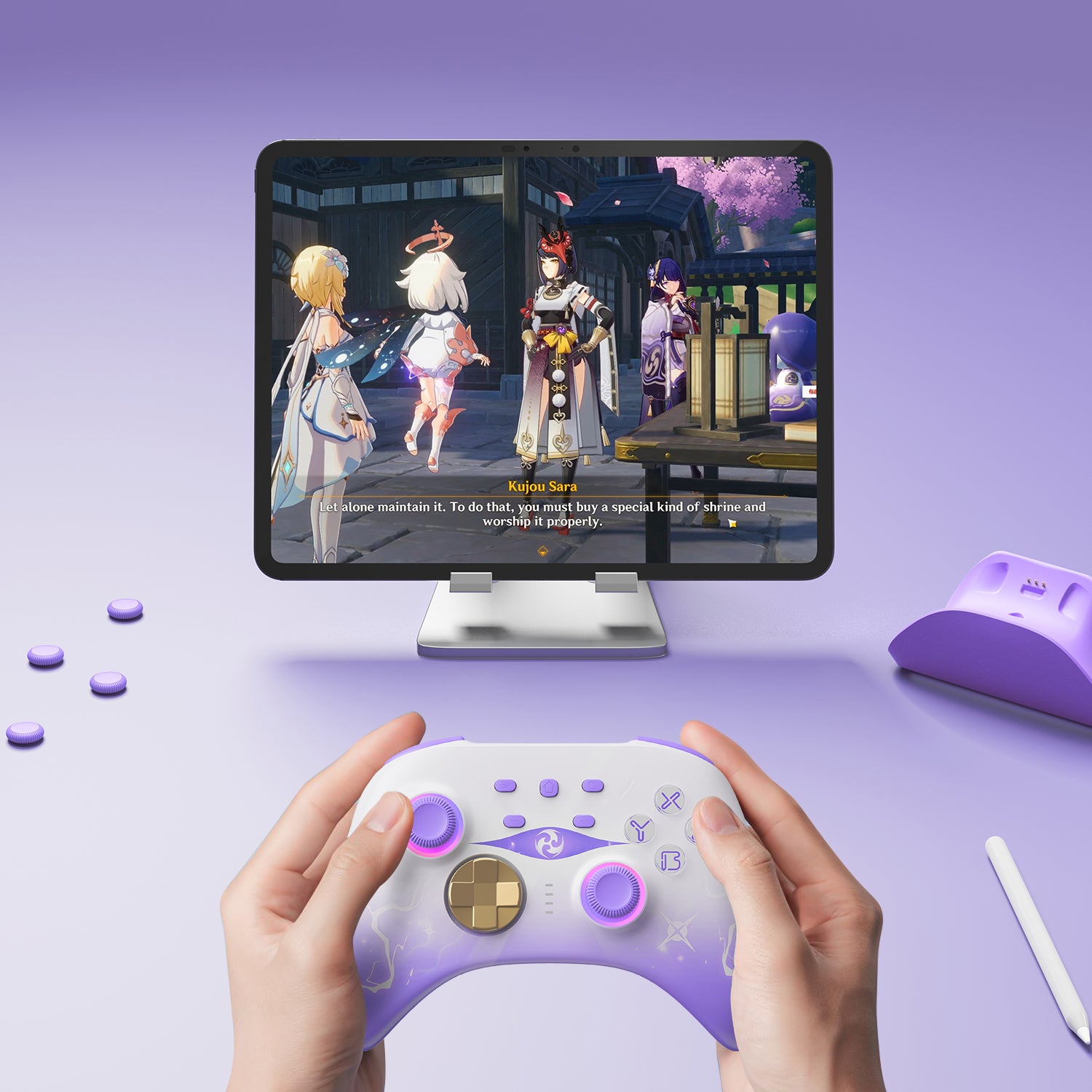 Wireless Game Controller with Hall Effect Joysticks Triggers(No Drift), Bluetooth Gamepad for Nintendo Switch, Windows PC iOS Android Steam with Headphones Jack/Programmable/Turbo/Wakeup Purpel Wireless Game Controller with Hall Effect Joysticks Triggers(No Drift), Bluetooth Gamepad for Nintendo Switch, Windows PC iOS Android Steam with Headphones Jack/Programmable/Turbo/Wakeup Purpel